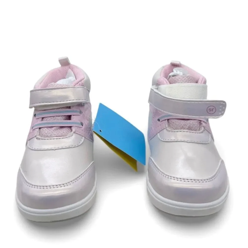 Stride Rite Hazel High-Top Supportive Sneaker Toddler Size 7 Silver Iridescent